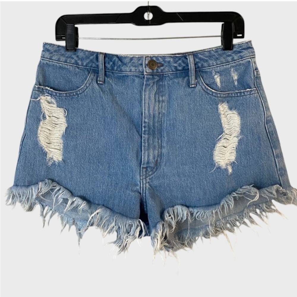 Show Me Your MuMu Blue Distressed Jean Shorts #11